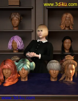 3D打印模型RSSY Hair Converter from Victoria 4 to Genesis 8 Female的图片