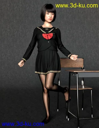 3D打印模型Saya HD Character And Hair for Genesis 8 Female的图片