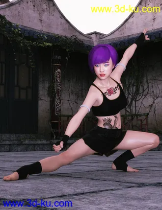 3D打印模型Saya HD Character And Hair for Genesis 8 Female的图片