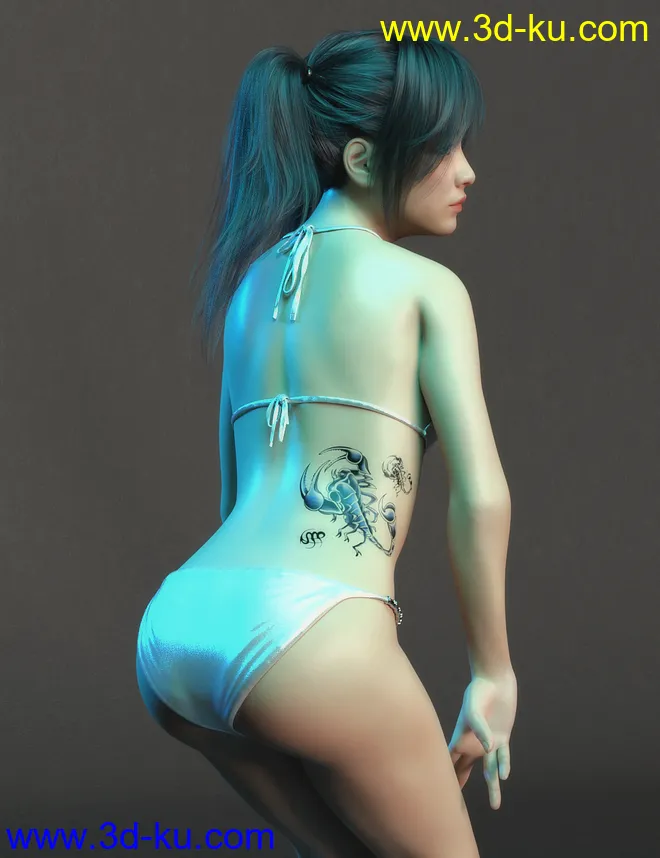 Saya HD Character And Hair for Genesis 8 Female模型的图片9