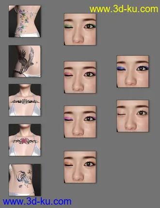 3D打印模型Saya HD Character And Hair for Genesis 8 Female的图片