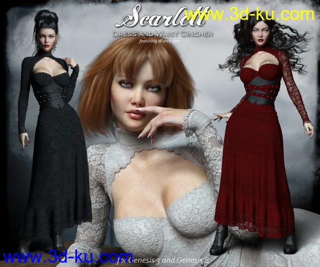 Scarlett dForce Dress and Cincher模型的图片1