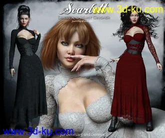 3D打印模型Scarlett dForce Dress and Cincher的图片
