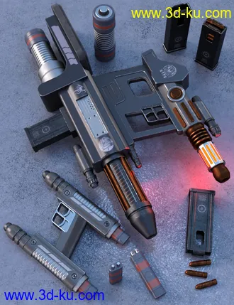 3D打印模型Sci Fi Dual Weapons的图片