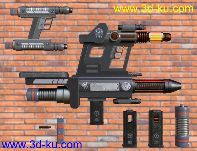 Sci Fi Dual Weapons模型的图片2