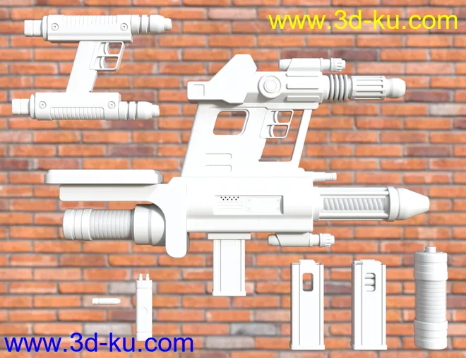 Sci Fi Dual Weapons模型的图片3