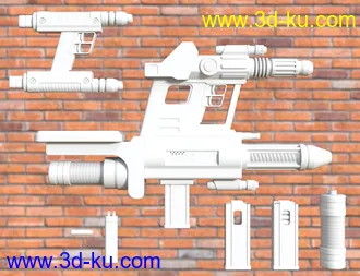 3D打印模型Sci Fi Dual Weapons的图片