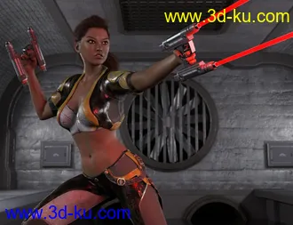 3D打印模型Sci Fi Dual Weapons的图片
