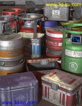 3D打印模型Sci Fi Freight Containers的图片
