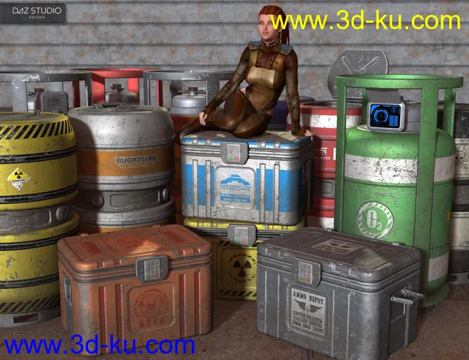 Sci Fi Freight Containers模型的图片5