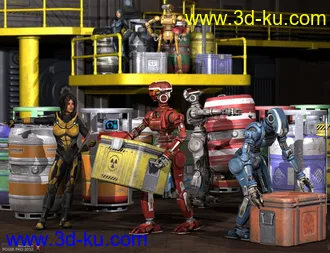 3D打印模型Sci Fi Freight Containers的图片