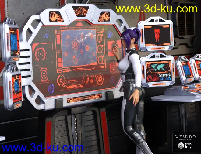 Sci Fi Stronghold Tactical Room模型的图片9