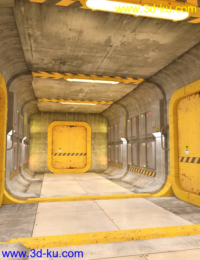 Sci-fi Containment Station Floor模型的图片1