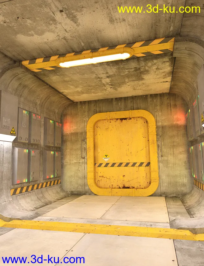 Sci-fi Containment Station Floor模型的图片3
