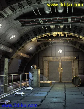 3D打印模型Sci-Fi Corridor Rounded的图片