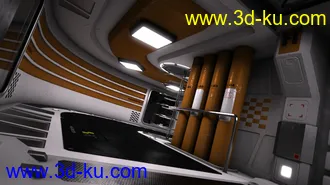 3D打印模型Sci-Fi Interior Kit 2的图片