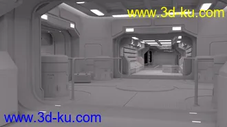 3D打印模型Sci-Fi Interior Kit 2的图片