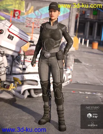 3D打印模型Sci-fi Police Outfit for Genesis 8 Female(s)的图片