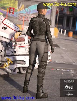 3D打印模型Sci-fi Police Outfit for Genesis 8 Female(s)的图片