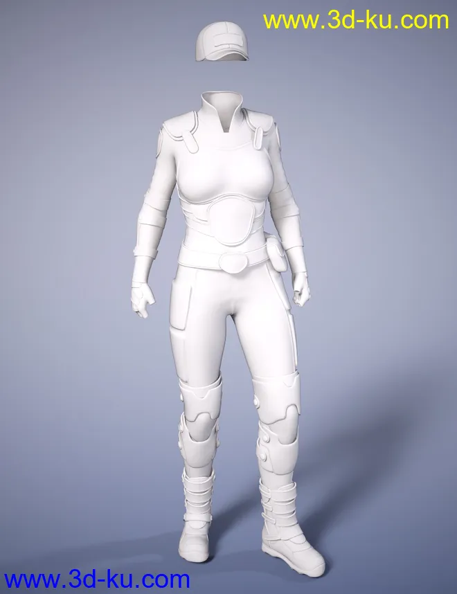 Sci-fi Police Outfit for Genesis 8 Female(s)模型的图片5