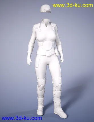 3D打印模型Sci-fi Police Outfit for Genesis 8 Female(s)的图片