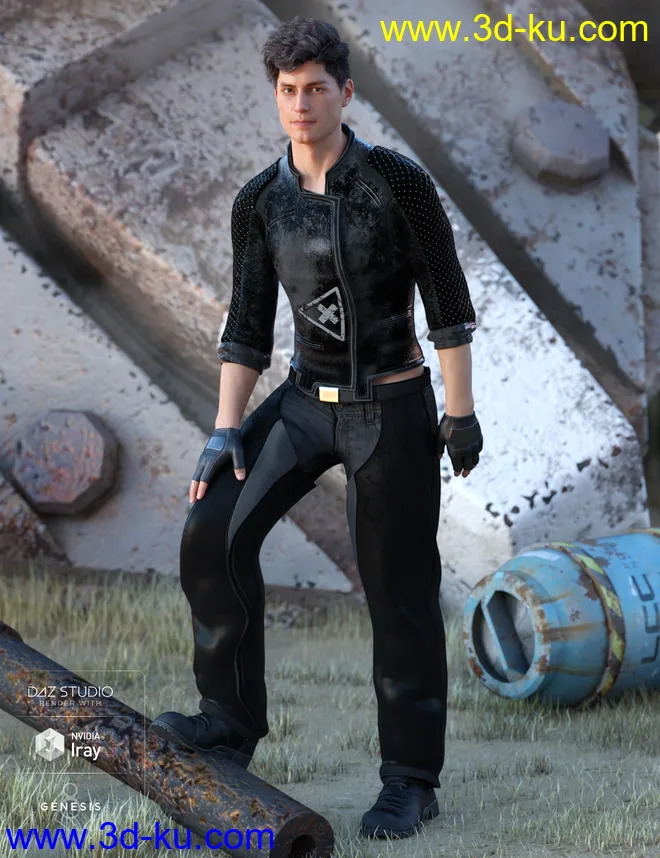 Sci-Fi Settler Outfit Textures模型的图片4