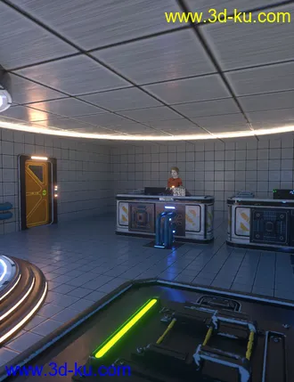 3D打印模型Sci-Fi Transporter Room的图片