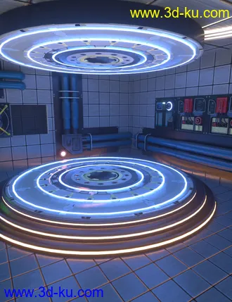 3D打印模型Sci-Fi Transporter Room的图片