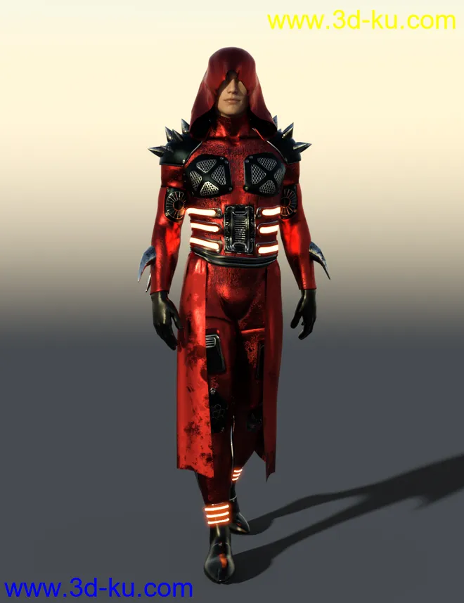 Scifi Dark God Outfit For Genesis 8 Male(s)模型的图片4