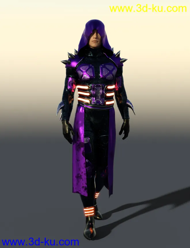 Scifi Dark God Outfit For Genesis 8 Male(s)模型的图片5