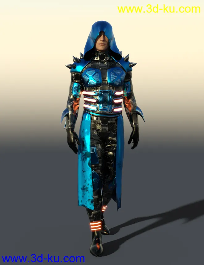 Scifi Dark God Outfit For Genesis 8 Male(s)模型的图片6