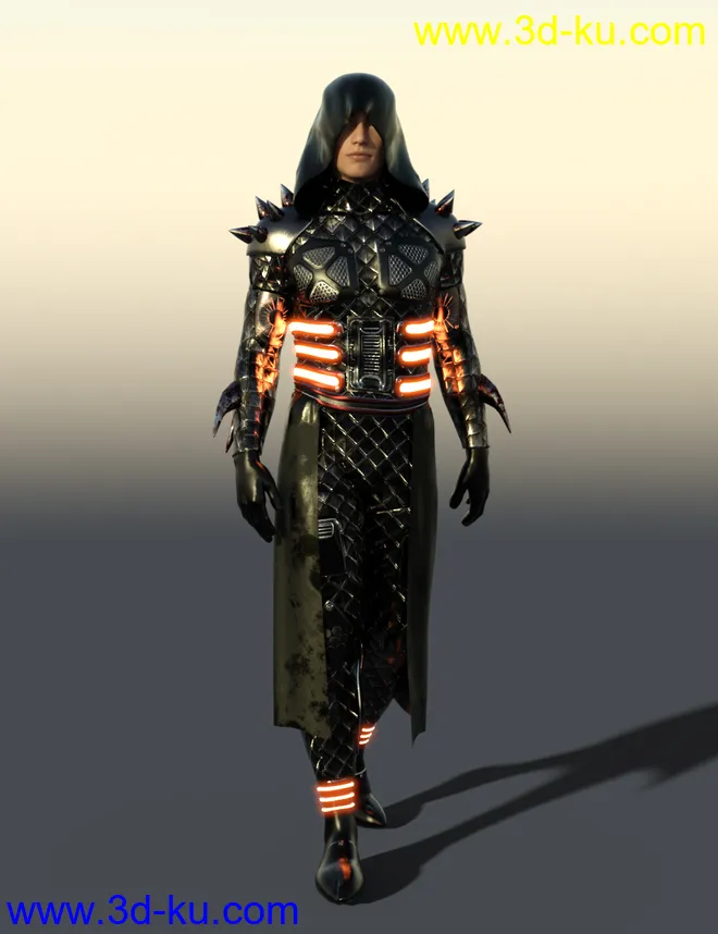 Scifi Dark God Outfit For Genesis 8 Male(s)模型的图片7
