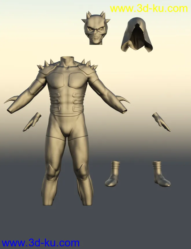 Scifi Dark God Outfit For Genesis 8 Male(s)模型的图片11