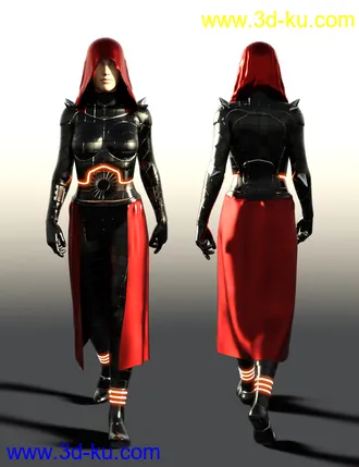 3D打印模型Scifi Dark Goddess Outfit For Genesis 8 Female(s)的图片