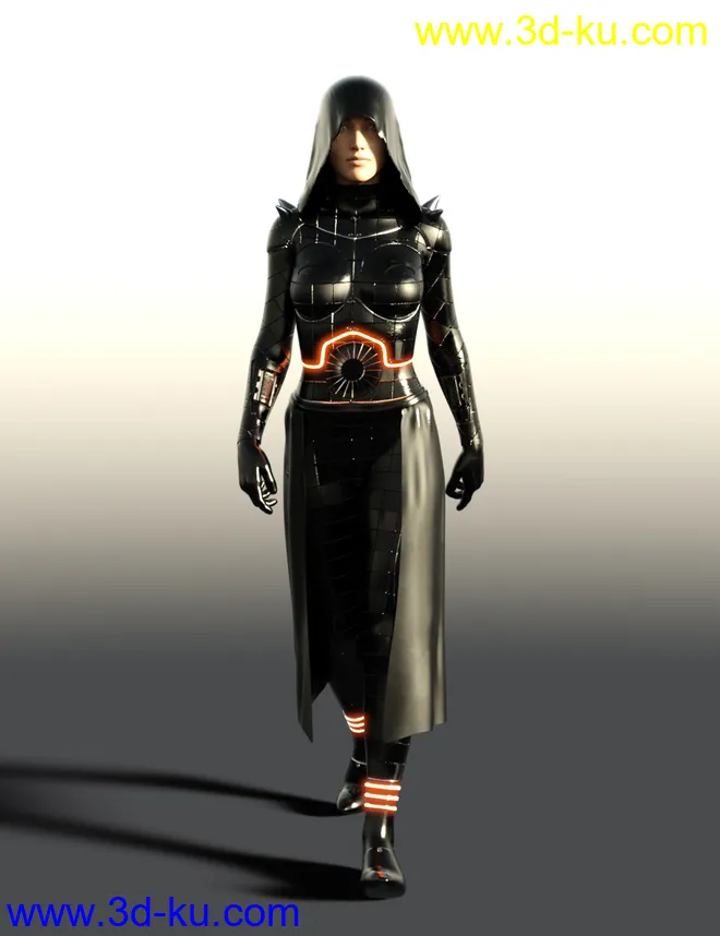Scifi Dark Goddess Outfit For Genesis 8 Female(s)模型的图片3