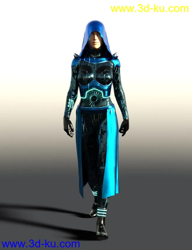 Scifi Dark Goddess Outfit For Genesis 8 Female(s)模型的图片4
