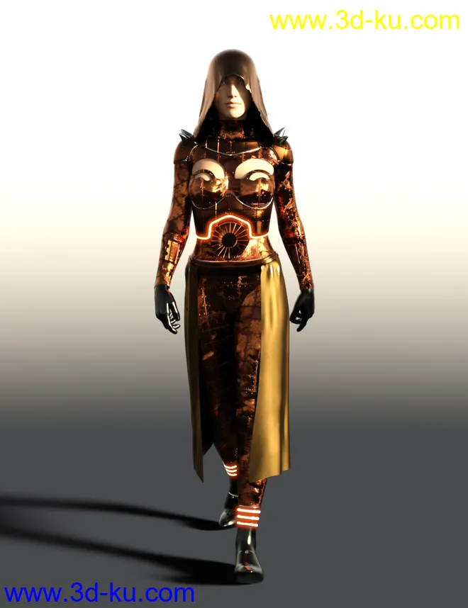 Scifi Dark Goddess Outfit For Genesis 8 Female(s)模型的图片5