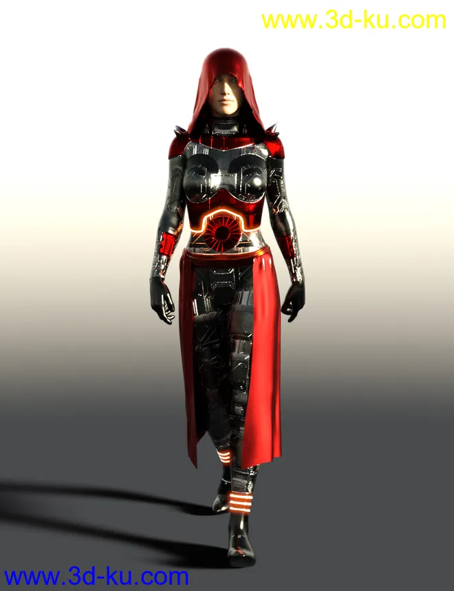Scifi Dark Goddess Outfit For Genesis 8 Female(s)模型的图片7