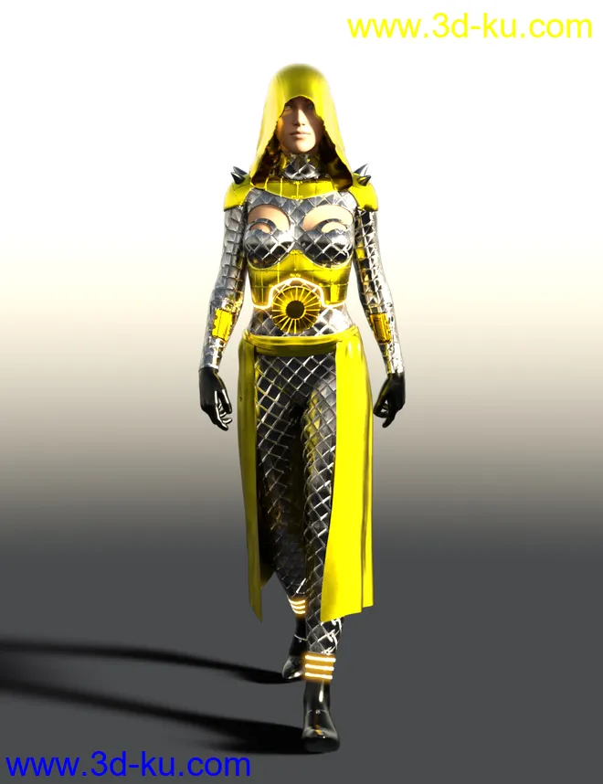 Scifi Dark Goddess Outfit For Genesis 8 Female(s)模型的图片8