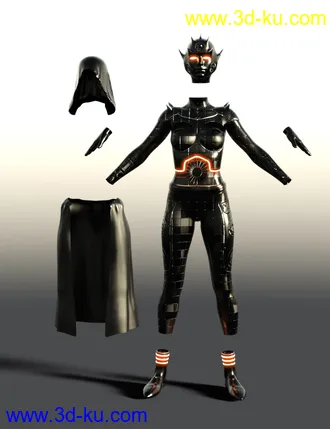 3D打印模型Scifi Dark Goddess Outfit For Genesis 8 Female(s)的图片