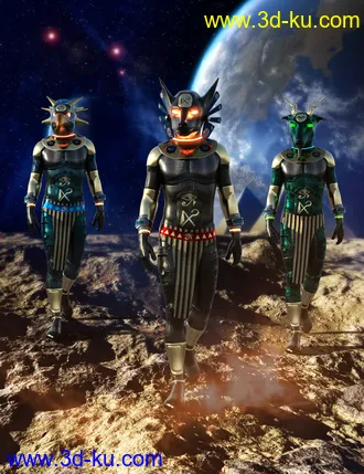 3D打印模型Scifi Egyptian Outfit For Genesis 8 Male的图片