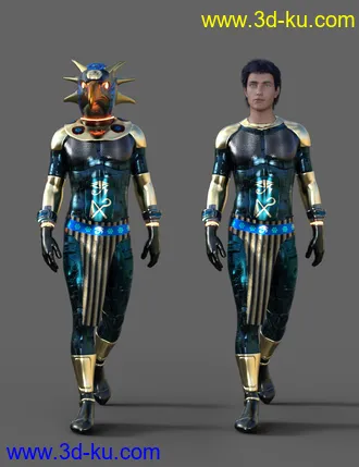 3D打印模型Scifi Egyptian Outfit For Genesis 8 Male的图片