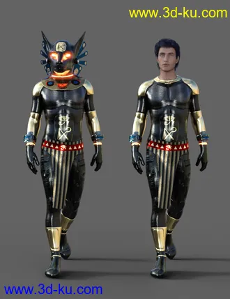 3D打印模型Scifi Egyptian Outfit For Genesis 8 Male的图片