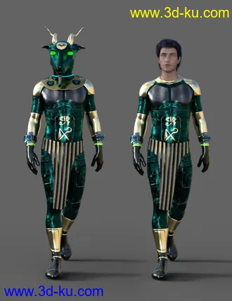 3D打印模型Scifi Egyptian Outfit For Genesis 8 Male的图片