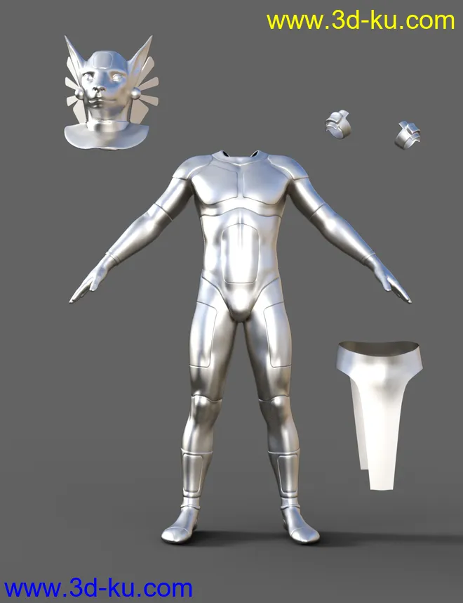 Scifi Egyptian Outfit For Genesis 8 Male模型的图片7