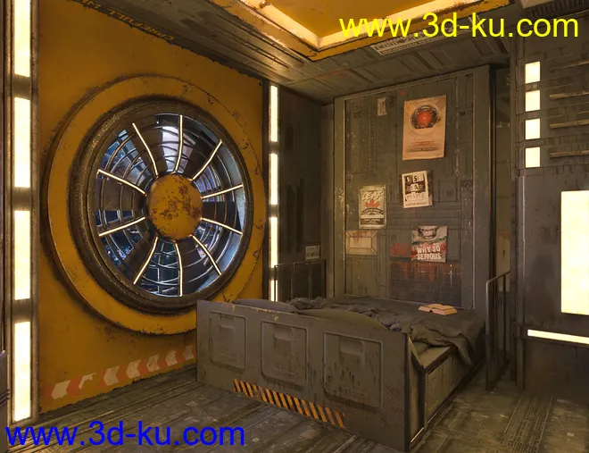 SciFi Living Bedroom模型的图片2