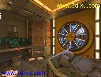 3D打印模型SciFi Living Bedroom的图片