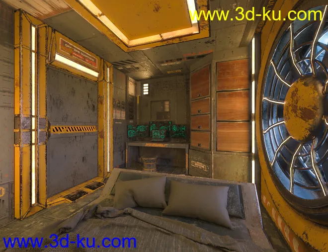 SciFi Living Bedroom模型的图片4