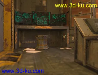 3D打印模型SciFi Living Bedroom的图片