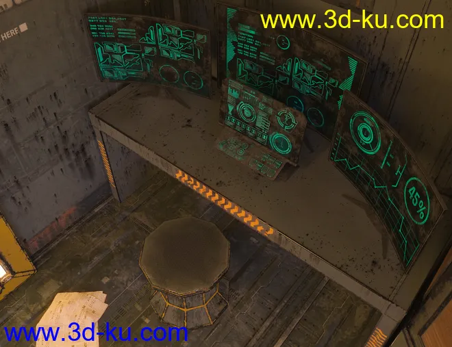 SciFi Living Bedroom模型的图片9
